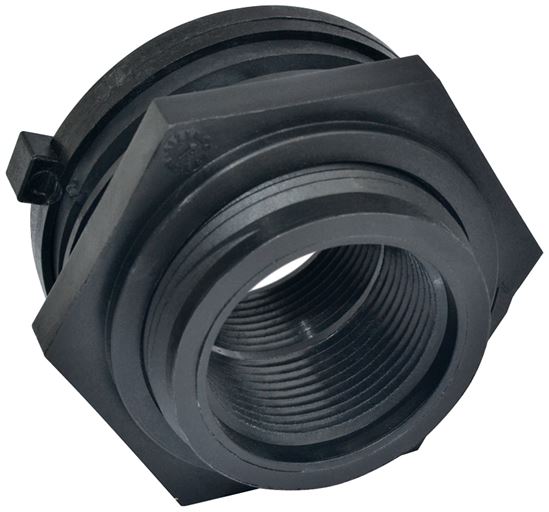 Green Leaf TF300PE Bulkhead Fitting with Gasket, 3 in, FNPT, EPDM/Polyethylene/Polypropylene