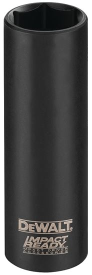 DeWALT IMPACT READY DW22862 Impact Socket, 1/2 in Socket, 1/2 in Drive, Square Drive, 6-Point, Steel, Black Oxide