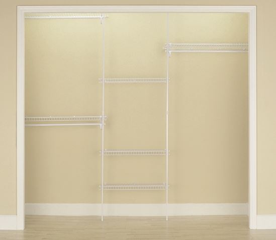 ClosetMaid 5636 Closet Organizer Kit, Steel, White, Vinyl Coated