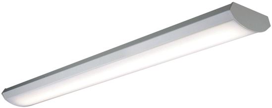Metalux 4WPLD3140R9 LED Wraparound, 0.3 A, 120 V, 36 W, LED Lamp, 4000 Lumens, 4000 K Color Temp, Steel Fixture