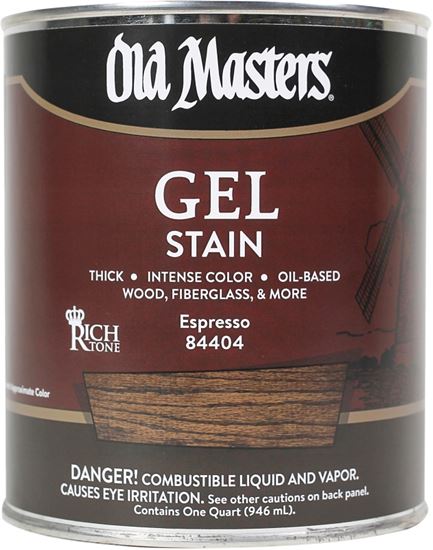 Old Masters 84404 Gel Stain, Espresso, Liquid, 1 qt