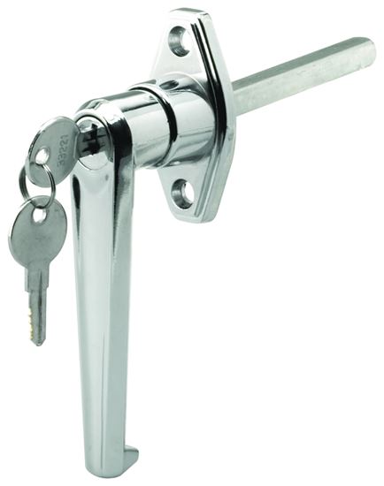 Prime-Line GD 52123 Garage Door Lock, 5/16 in L Shaft, Zinc, Chrome