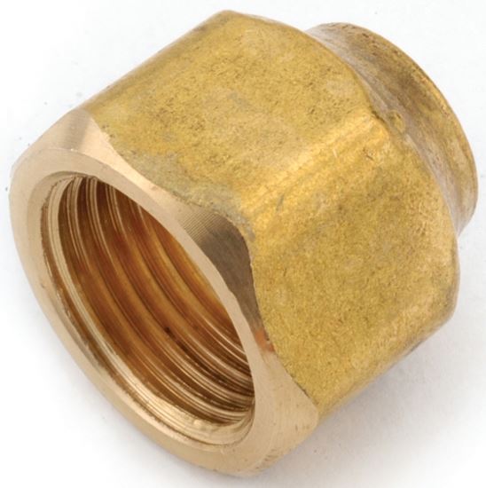 Anderson Metals 754020-0806 Nut, 1/2 x 3/8 in, Flare, Brass, Pack of 5