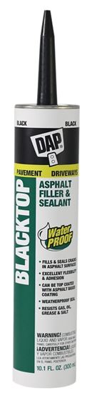 DAP 18020 High-Performance Filler and Sealant, Paste, Black, Strong Solvent, 10.1 oz Cartridge, Pack of 12