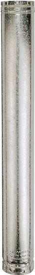 AmeriVent 5E5 Type B Gas Vent Pipe, 5 in OD, 5 ft L, Aluminum/Galvanized Steel, Pack of 6