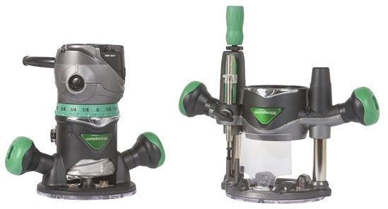 Metabo HPT KM12VCM Fixed/Plunge Base Router Kit, 11 A, 1/4 to 1/2 in Collet, 8000 to 24,000 rpm Load Speed