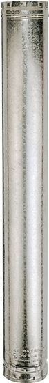 AmeriVent 4E24 Type B Gas Vent Pipe, 4 in OD, 24 in L, Galvanized Steel, Pack of 6