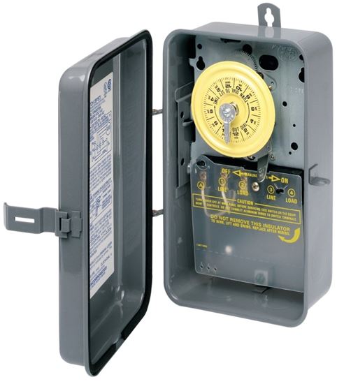 Intermatic T101R Mechanical Timer Switch, 40 A, 120 V, 3 W, 24 hr Time Setting, 12 On/Off Cycles Per Day Cycle