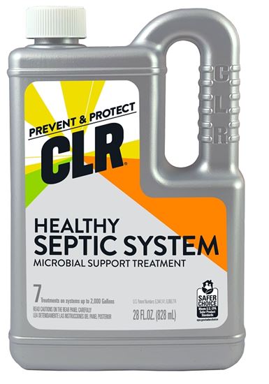 CLR SEP6 Septic Tank Cleaner, Liquid, Light Blue, Odorless, 28 oz Bottle