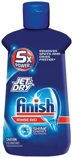 Finish Jet-Dry 75713 Rinse Agent, 8.45 oz, Liquid, Perfumed, Blue/Green