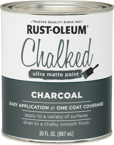 Rust-Oleum 285144 Chalk Paint, Ultra Matte, Charcoal, 30 oz, Pack of 2