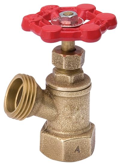 B & K ProLine Series 102-804HC Boiler Drain Valve, 3/4 in Connection, FIP, 125 psi Pressure, Brass Body