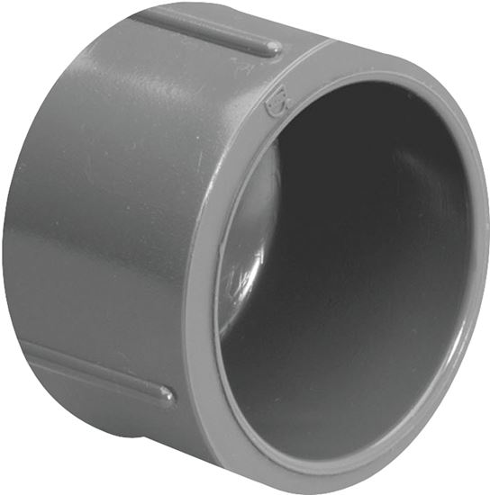 Lasco 847007BC Pipe Cap, 3/4 in, Slip, PVC, SCH 80 Schedule