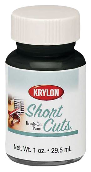 Krylon KSCB026 Craft Enamel Paint, High-Gloss, Black, 1 oz, Bottle, Pack of 6