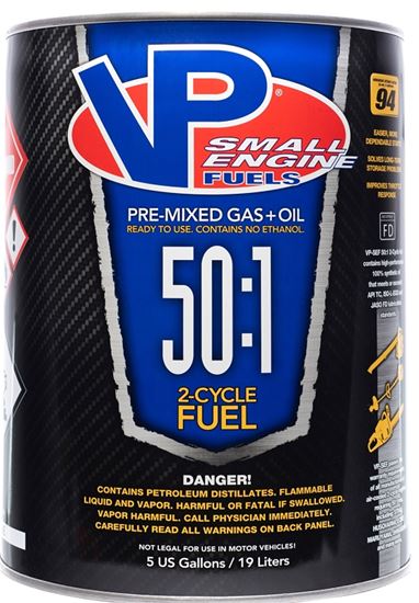 VP Fuel 6232 50:1 Pre-Mixed Small Engine Fuel, Aromatic Hydrocarbon, Blue, 5 gal Pail