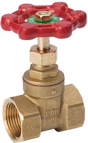 B & K ProLine Series 100-405NL Gate Valve, 1 in Connection, FPT, 200/125 psi Pressure, Brass Body