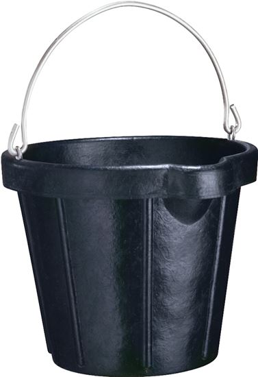 Fortex-Fortiflex N105-12 Rubber Pail, 12 qt Volume, Rubber, Black