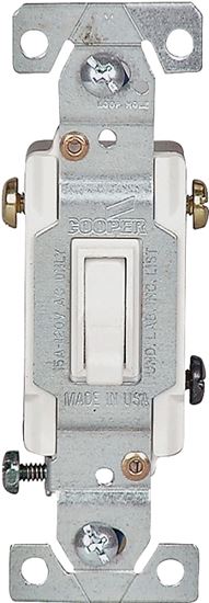 Eaton Wiring Devices C1303-7W Toggle Switch, 15 A, 120 V, 6-20R, Polycarbonate Housing Material, Gray