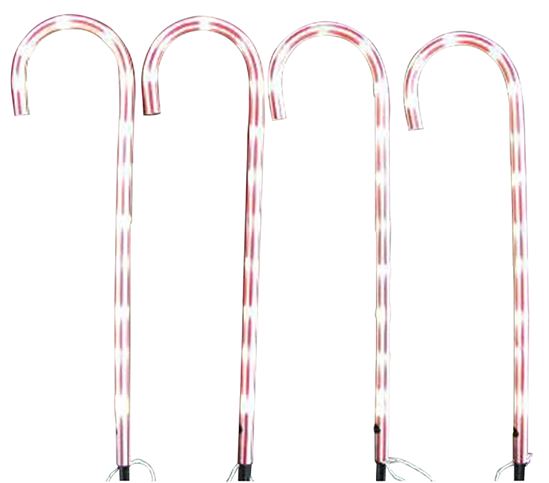 Hometown Holidays 19459 Pre-Lit Candy Cane Decor, Pack of 8