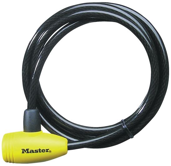 Master Lock 8154DPF Flexible Cable Lock, Keyed Key, Steel Shackle