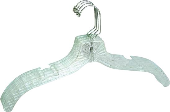 Merrick C73410-D12 Dress Hanger, Plastic, Clear, Pack of 12