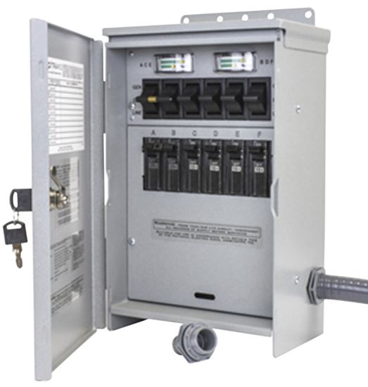Reliance Controls Pro/Tran 2 Series R306A Transfer Switch, 1-Phase, 30/60 A, 125/250 V, 6, 3-Circuit, 6-Breaker