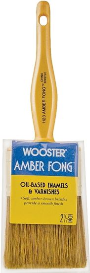 Wooster 1123-2-1/2 Paint Brush, 2-1/2 in W, 2-7/16 in L Bristle, China Bristle, Beaver Tail Handle