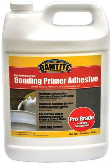 Damtite 05610 Primer Adhesive, Liquid, White, 1 gal Bottle, Pack of 4