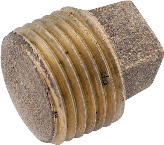 Anderson Metals 738114-20 Solid Pipe Plug, 1-1/4 in, IPT, Brass