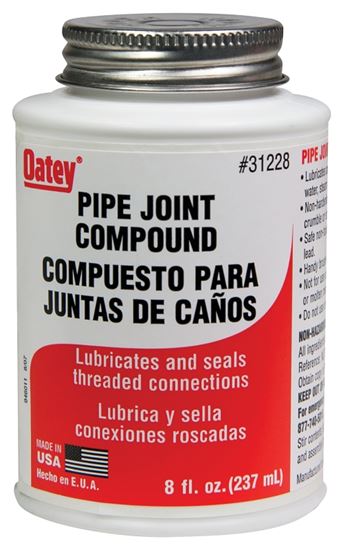 Oatey 31228 Pipe Joint Compound, 8 fl-oz, Paste, Gray
