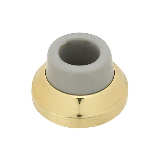 National Hardware N215-855 Door Stop, 1.9 in Dia Base, 0.72 in Projection, Brass, Solid Brass