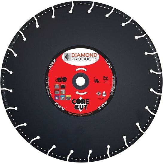 Diamond Products 21571 Circular Saw Blade, 14 in Dia, 1 in Arbor, 24-Teeth, Diamond Cutting Edge