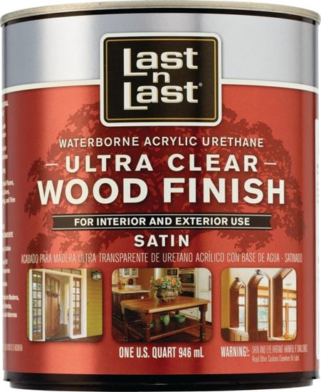 Last n Last 13104 Ultra Clear Wood Finish, Liquid, Ultra Clear, 1 qt, Can