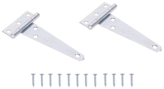 ProSource LTH-Z04-C2PS T-Hinge, Steel, Zinc, Fixed Pin, 180 deg Range of Motion, 26 (Pair) lb