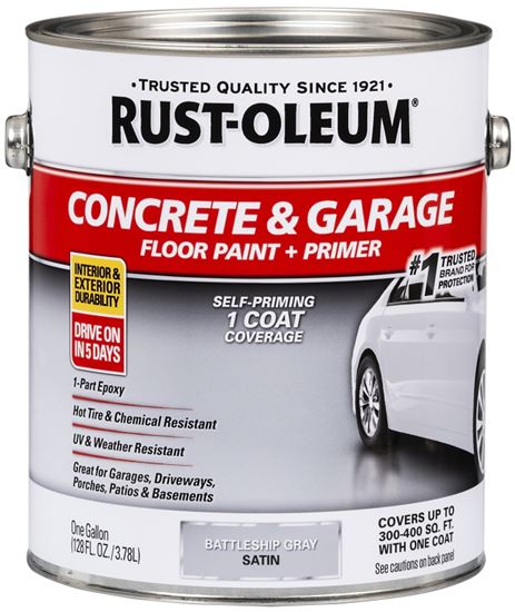 Rust-Oleum 225380 Porch and Floor Paint, Water, Satin, Battleship Gray, 1 gal, Can, 300 to 400 sq-ft/gal Coverage Area, Pack of 2