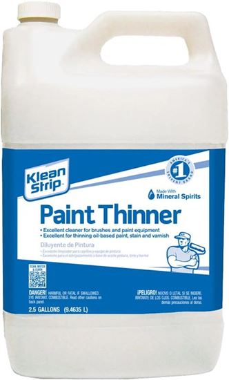 Klean Strip EKPT94401 Paint Thinner, Liquid, Free, Clear, Water White, 2.5 gal, Can, Pack of 2