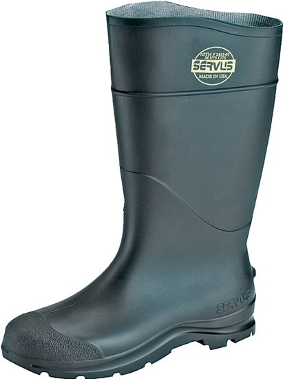 Servus 18821-7 Non-Insulated Knee Boots, 7, Black, PVC Upper, Insulated: No