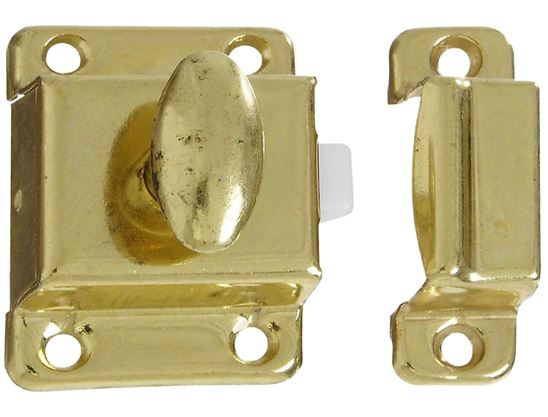 National Hardware V699 Series N149-625 Cupboard Turn, 1-1/4 in L, 1-3/4 in W, Steel, Brass