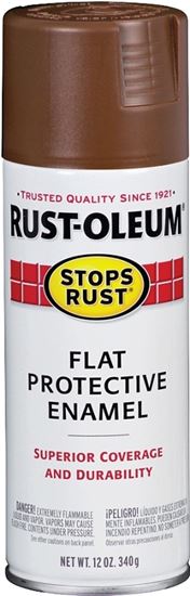 Rust-Oleum 214085 Rust Preventative Spray Paint, Flat, Brown, 12 oz, Can