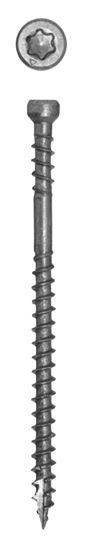 GRK Fasteners RT Series 35079 Screw, #8 Thread, 2-1/2 in L, Trim Head, Star Drive, Stainless Steel, 3500 BX