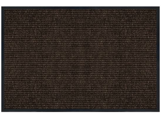 Multy Home 1005740US Floor Mat, 30 in L, 18 in W, Rectangular, Parquet Pattern, PET Surface, Cocoa