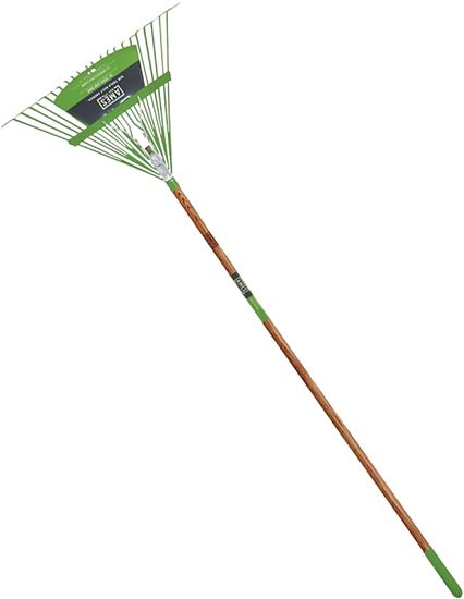 Ames 2915612 Leaf Rake, Steel Tine, 22-Tine, Wood Handle