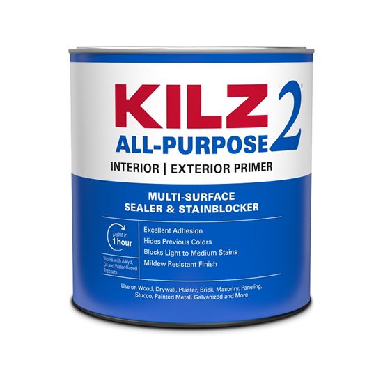 Kilz 20002 Exterior Primer, White, 1 qt