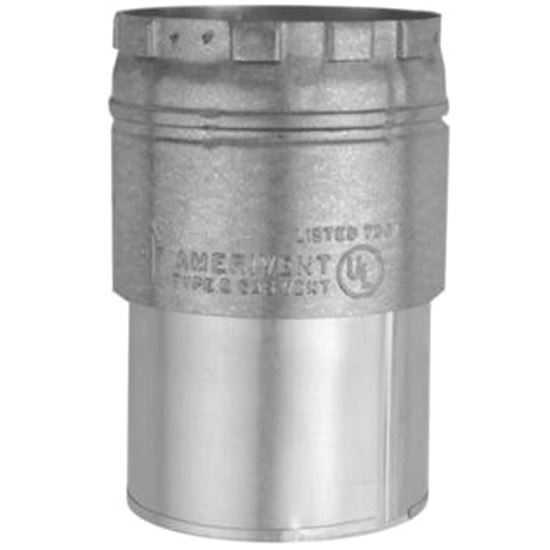 AmeriVent 3EDC Draft Hood Connector Snap-Lock, 6 in OAL, Snap-Lock, Steel