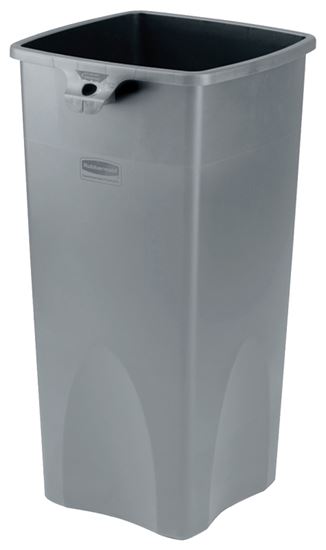 Rubbermaid Untouchable FG356988GRAY Waste Basket, 23 gal Capacity, Plastic, Gray