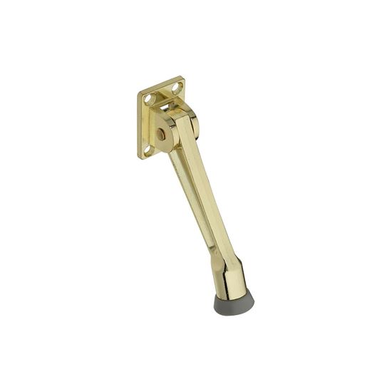 National Hardware V238 Series N184-218 Door Stop, 5 in Projection, Zinc, Brass