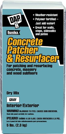 DAP Bondex 10466 Concrete Patcher and Resurfacer, Gray, 5 lb, Pack of 6