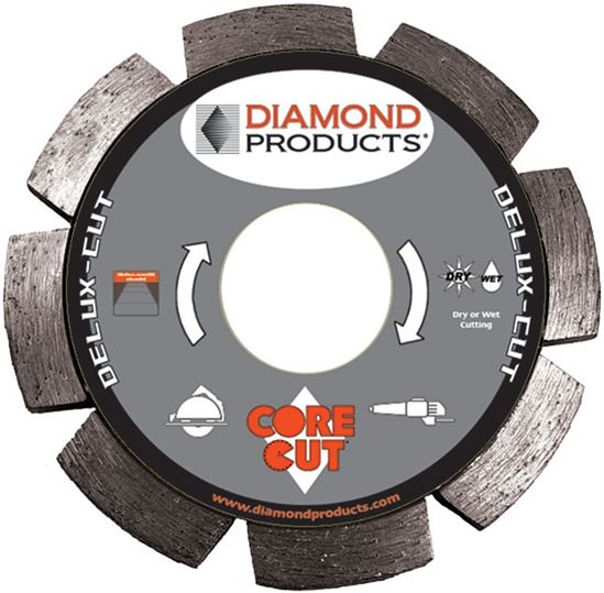 Diamond Products 21072 Circular Saw Blade, 4-1/2 in Dia, 7/8 in Arbor, Diamond Cutting Edge