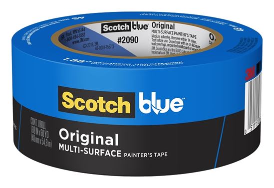 ScotchBlue 2090-48AP Painter's Tape, 60 yd L, 1.88 in W, Crepe Paper Backing, Blue, 1/PK