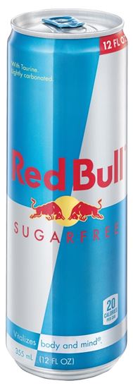 Red Bull 611269716467 Sugar Free Energy Drink, 12 oz Can, Pack of 24